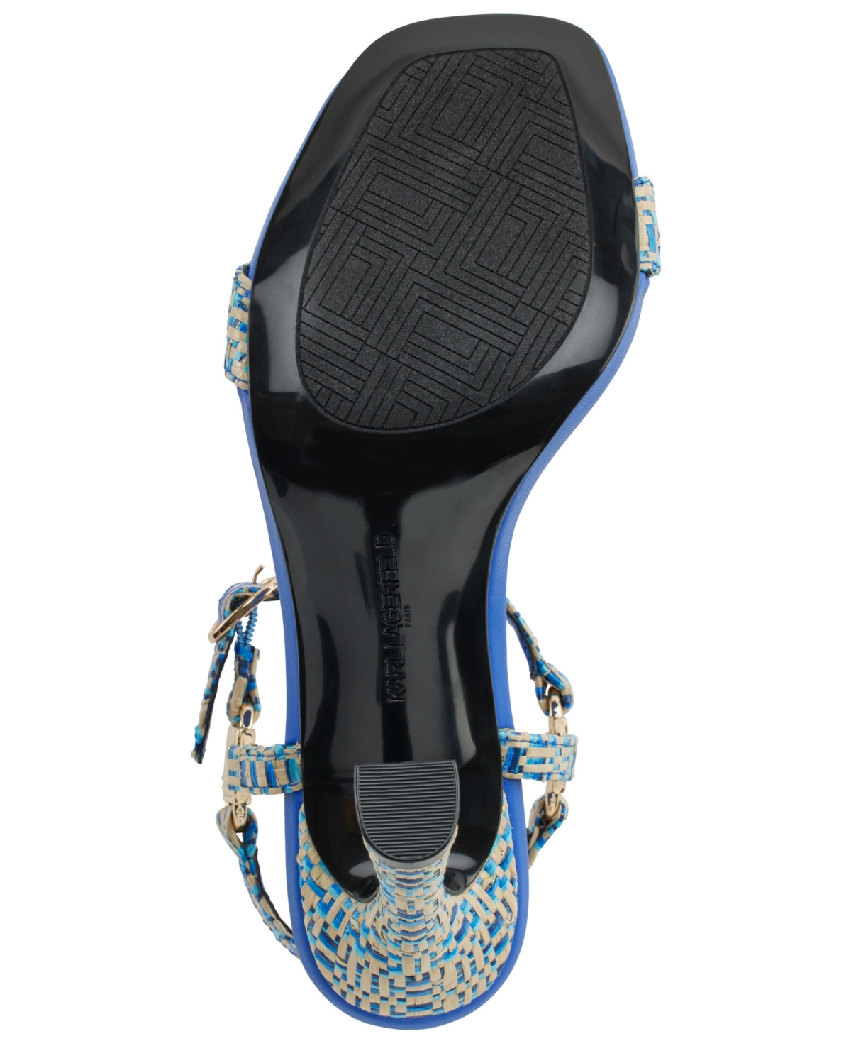 Shop Karl Lagerfeld Women's Cybil Ankle Strap Dress Sandals In Blue Multi