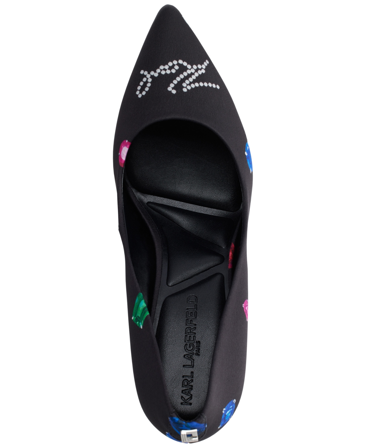 Shop Karl Lagerfeld Women's Royale Jewels High Pumps In Black Multi