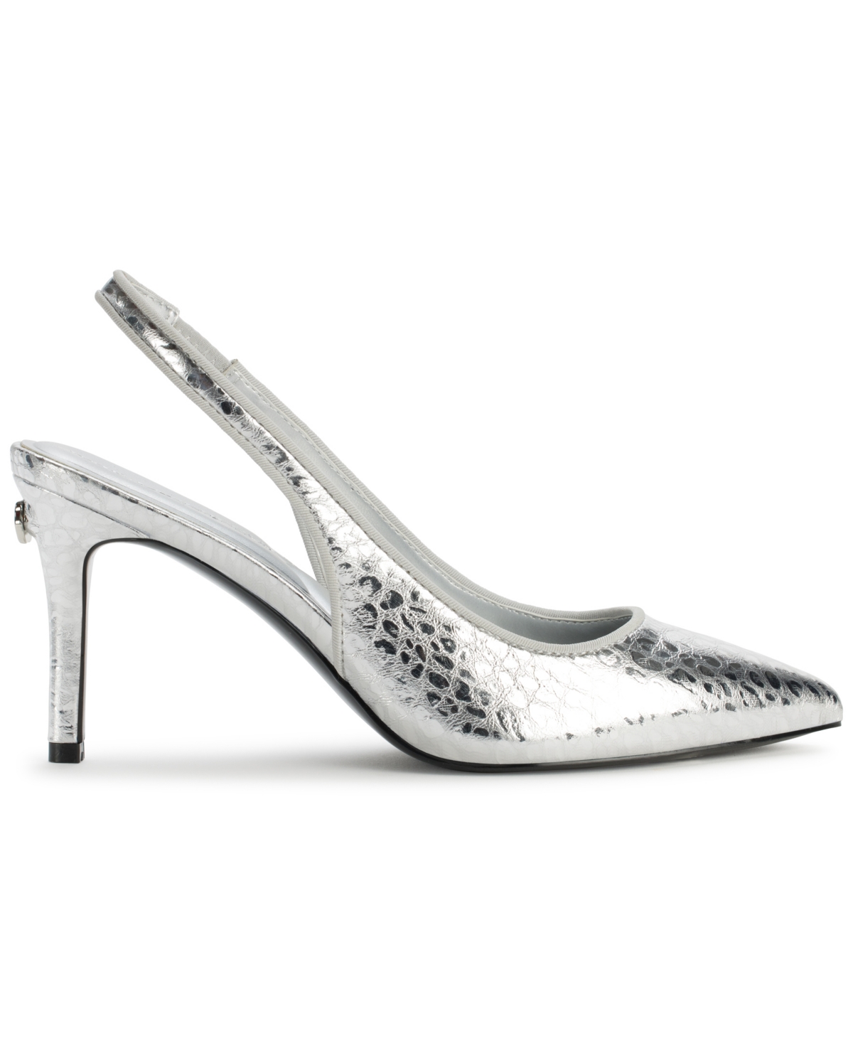 Shop Karl Lagerfeld Women's Rosalyn Slingback Pumps In Silver
