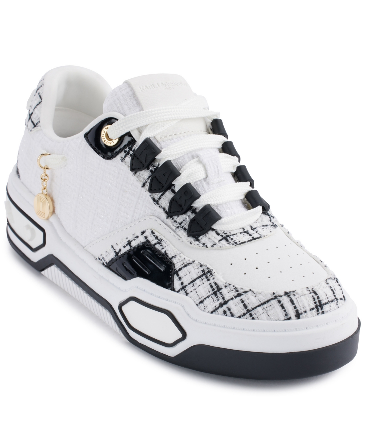 Shop Karl Lagerfeld Women's Charna Lace-up Sneakers In White