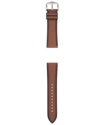 Men Brown Leather Watch Band, 22mm