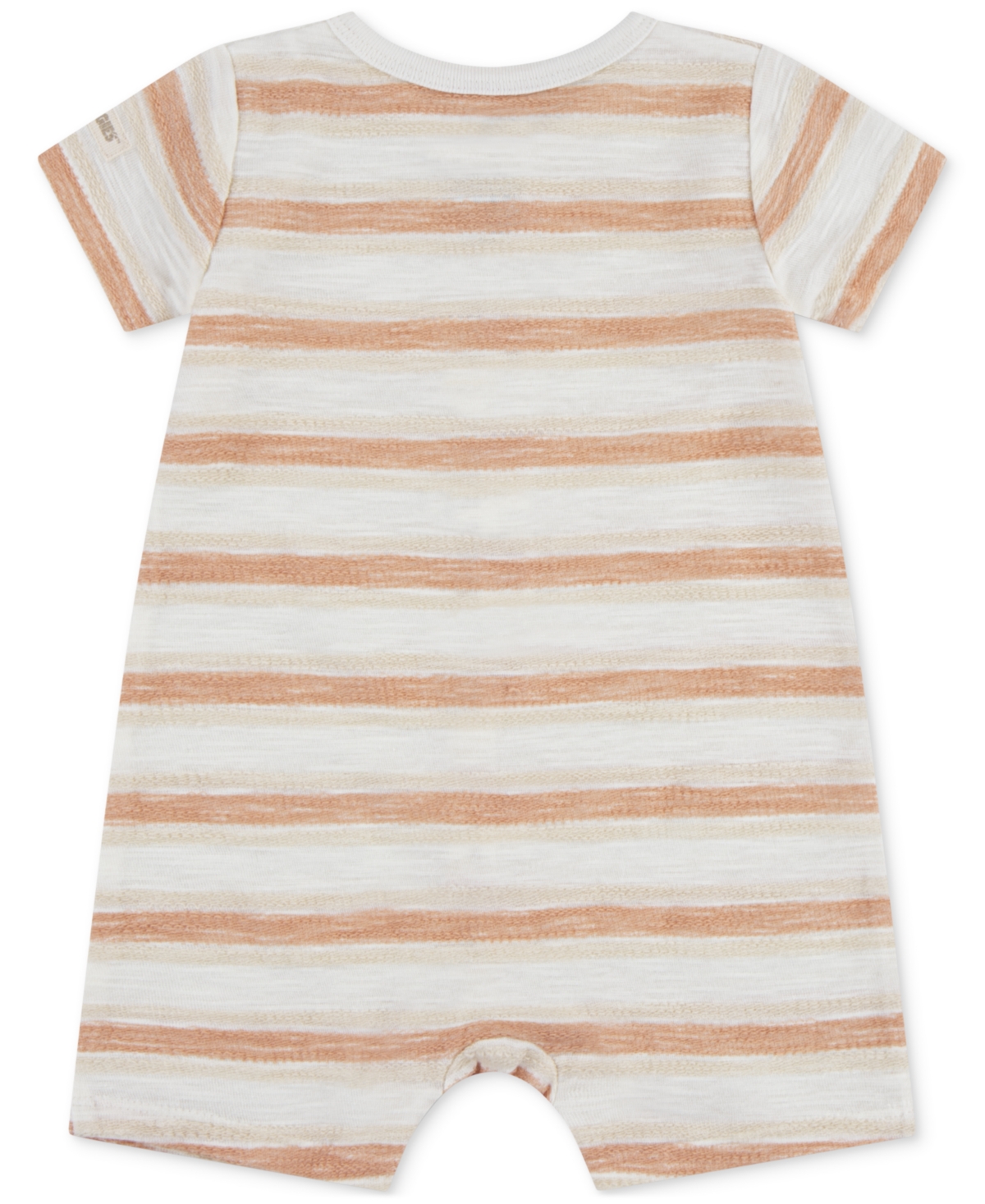 Huggies Baby Boys Cotton Striped Romper In Bronze