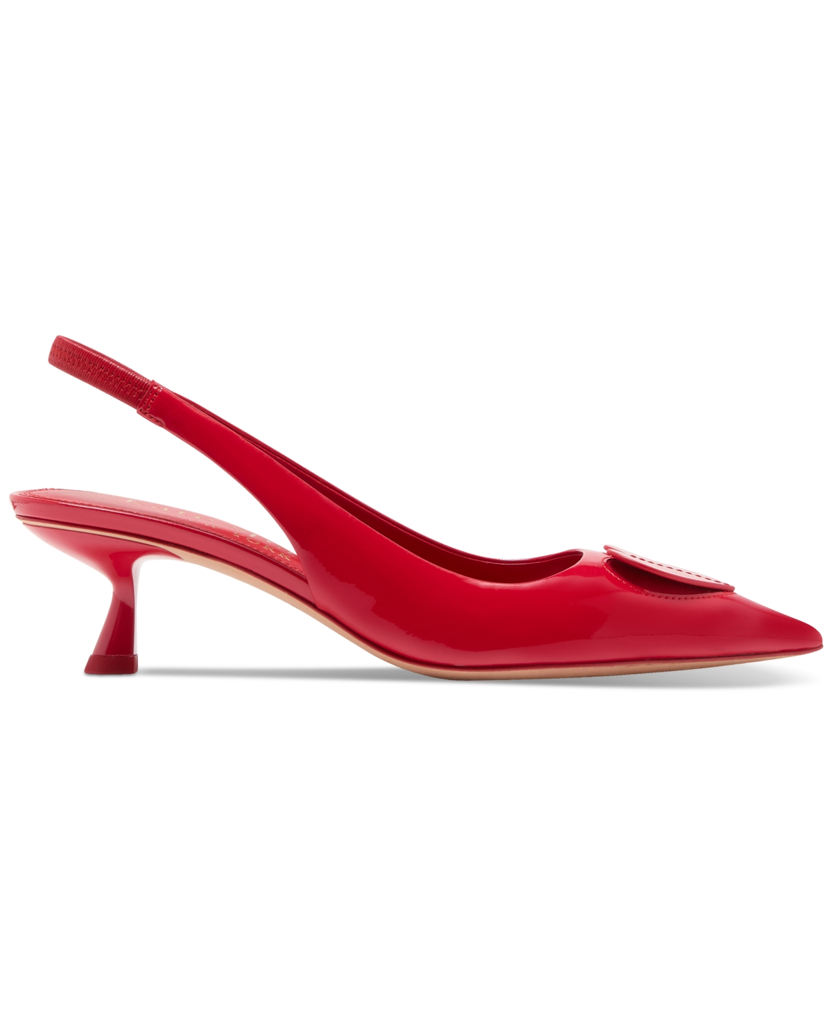 Kate Spade New York Lover Slingback Pointed Toe Kitten Heel Pump In Cherry Rogue