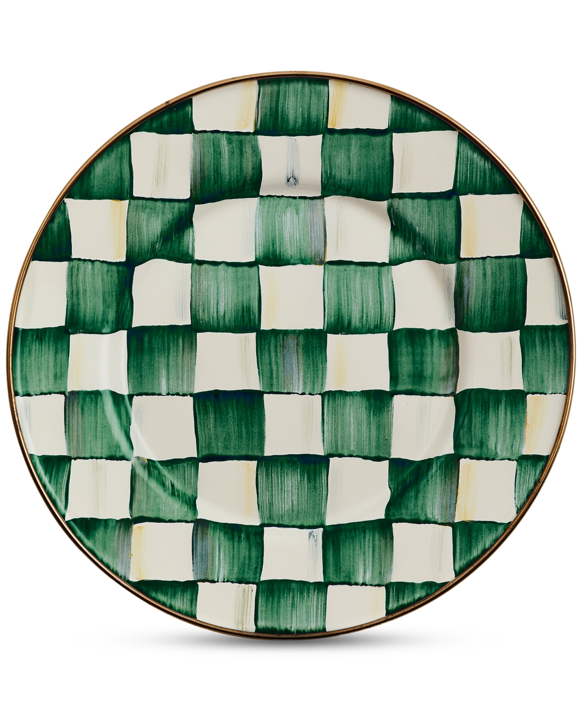 Shop Mackenzie-childs Emerald Check Salad Plate