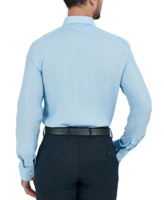 Men's Slim Flit Dobby Micro-Grid Button-Front Dress Shirt