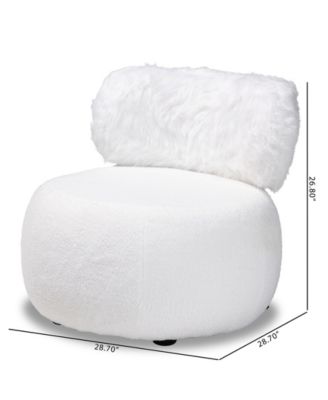 28.7" Tayla Fabric Upholstered and Metal Modern and Contemporary Accent Chair