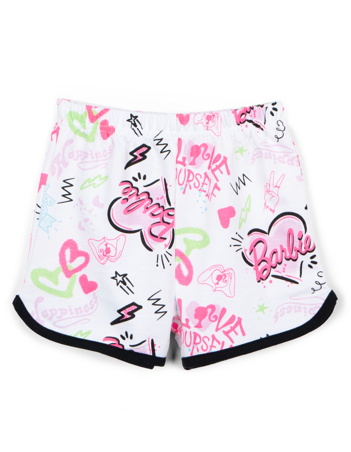 Barbie Toddler Girls Cropped Ribbed Tank Top and French Terry Shorts Outfit Set