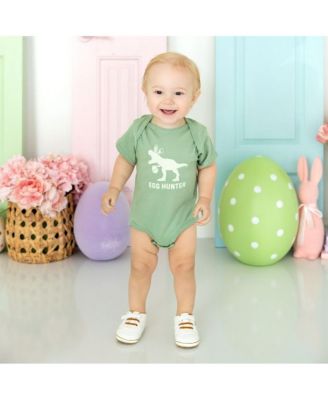 Baby Boys Egg Hunter Easter Short Sleeve Bodysuit