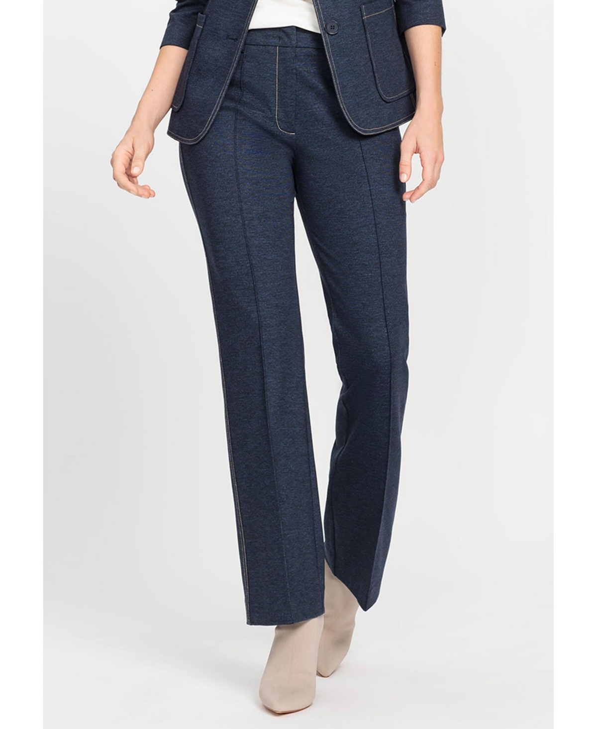 Women's Lisa Fit Denim Look Jersey Trouser - Ink blue