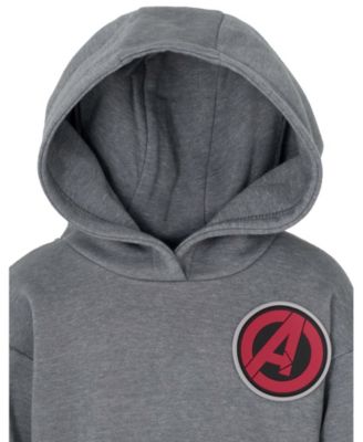 Boys Marvel Zip Up Vest 2fer Jacket and Pullover Fleece Hoodie