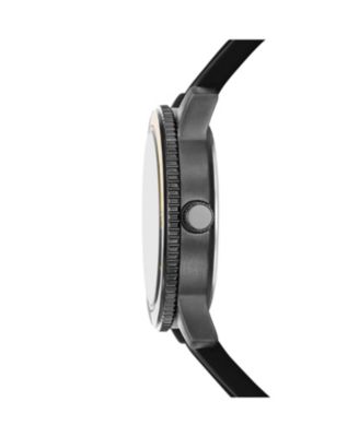 Men's Lachman Three-Hand Date, Black Alloy Watch