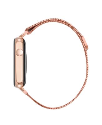 Women's Connect It Stellar Smartwatch with Rose Gold-Tone Stainless Steel Mesh and Pink Silicone Band, 45mm