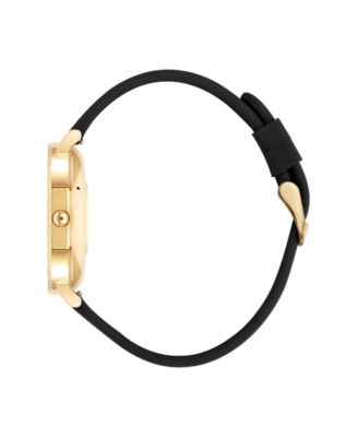 Women's Connect It Prism Smartwatch with Two-Tone Metal Alloy and Black Silicone Band, 30mm
