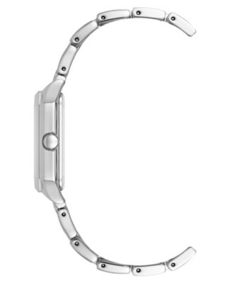 Women's Quartz Mint and Silver-Tone Octagonal Metal Alloy Bracelet Watch, 24mm