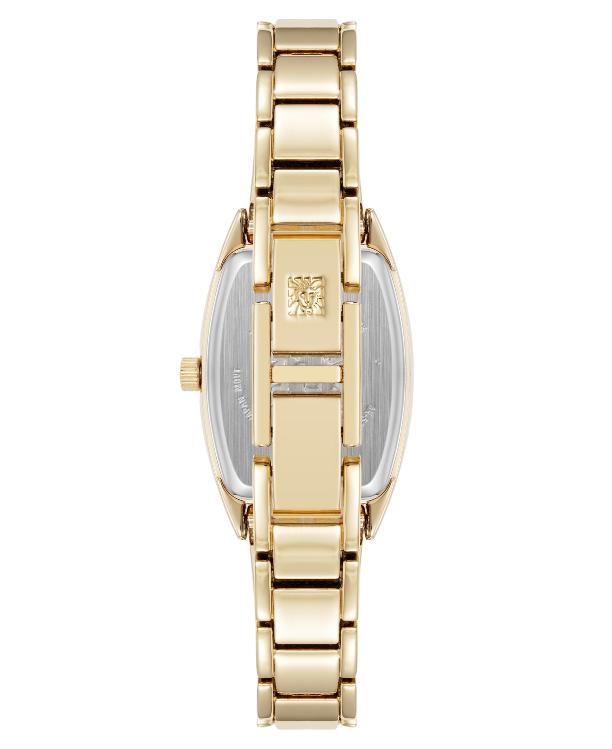 Anne Klein Women's Quartz Cushion Black Enamel With Gold-tone Metal Alloy Bangle Watch, 22mm In Gold-tone,black