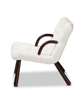 26.8" Eisa Modern and Contemporary Sherpa Upholstered Accent Chair