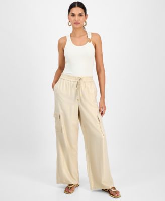 I.N.C. International Concepts - Women's Drawstring Cargo Pants, Exclusively at Macy's