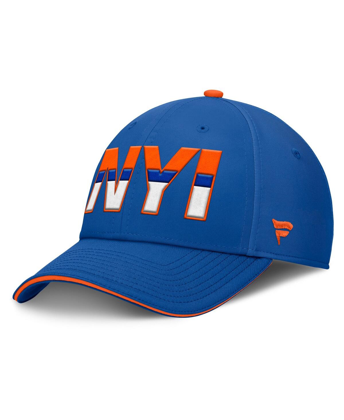 Fanatics Men's Royal/orange New York Islanders Authentic Pro Rink Team Code Flex Hat In Royal,orange