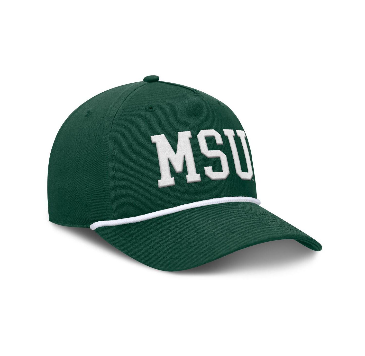 Men's Green Michigan State Spartans Foul Ball Rope Adjustable Hat