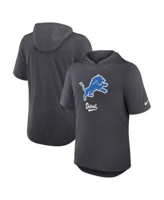 Nike - Men's  Anthracite Detroit Lions Tri-Blend Performance Hoodie T-Shirt