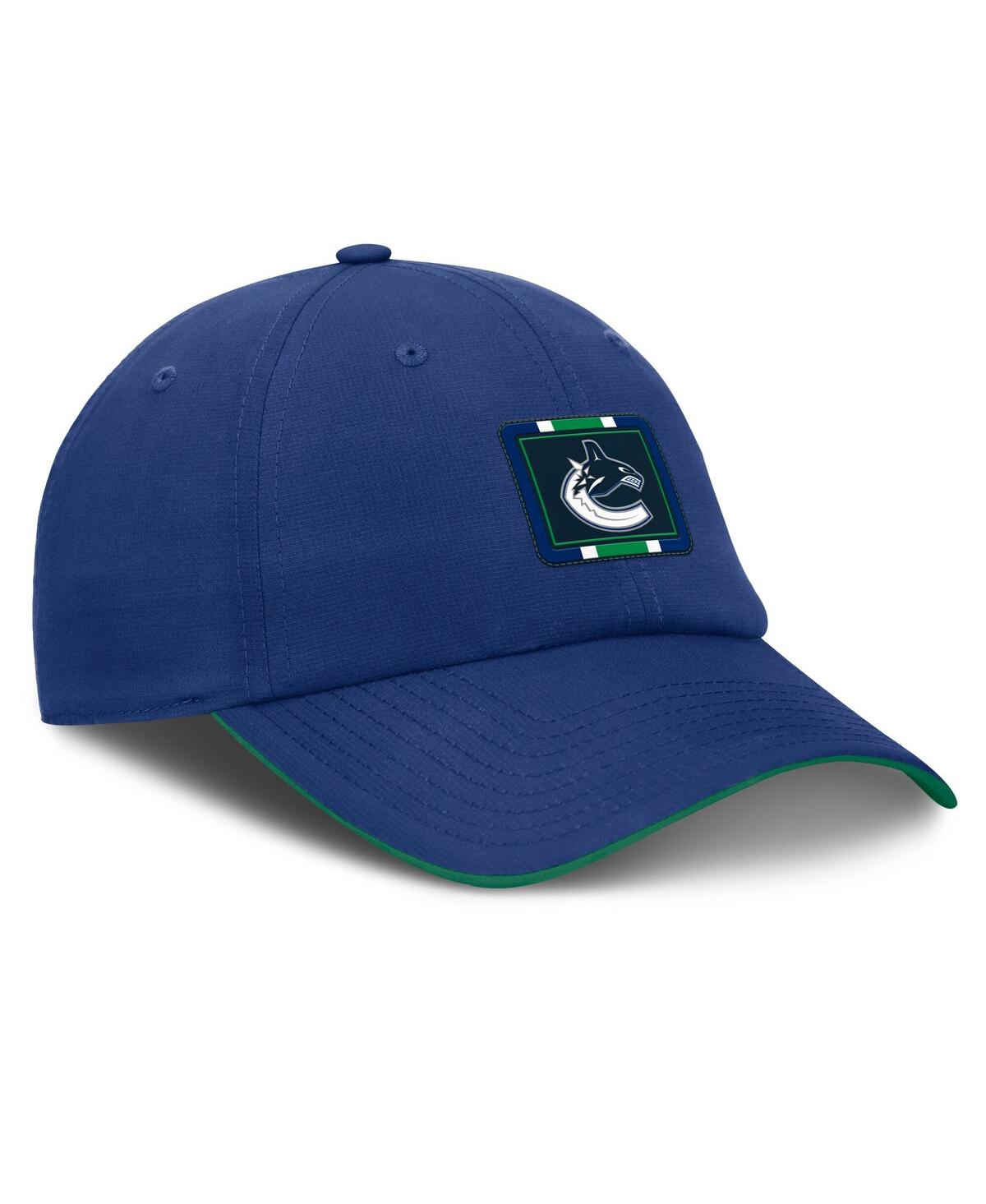 Fanatics Men's Blue/green Vancouver Canucks Authentic Pro Ripstop Adjustable Hat In Blue,green