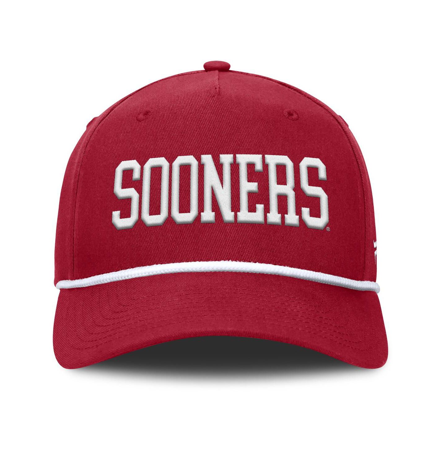 Мужская кепка Fanatics Crimson Oklahoma Sooners Foul Ball Rope Adjustable Hat — фото 2
