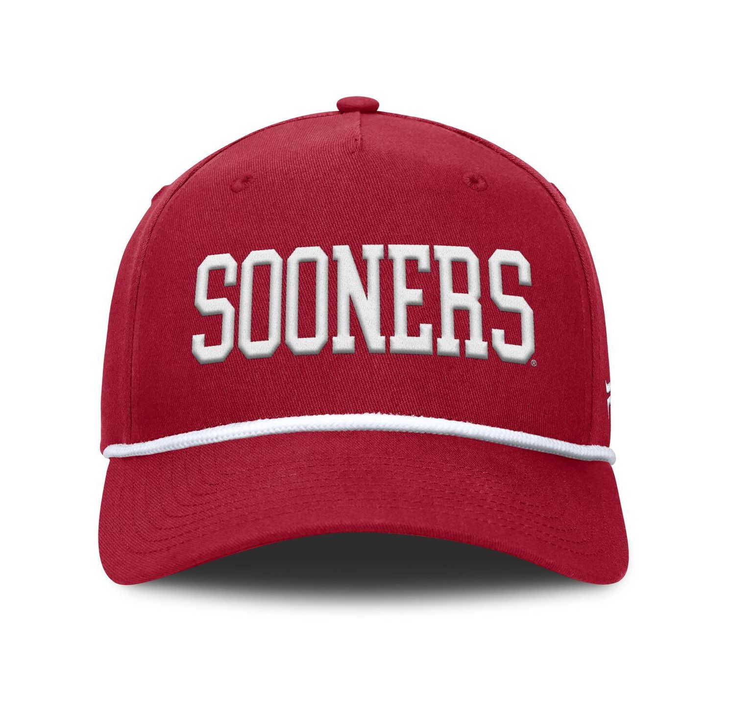 Men's Crimson Oklahoma Sooners Foul Ball Rope Adjustable Hat