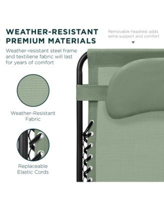 Oversized Zero Gravity Chair, Folding Outdoor Patio Recliner w/ Cup Holder