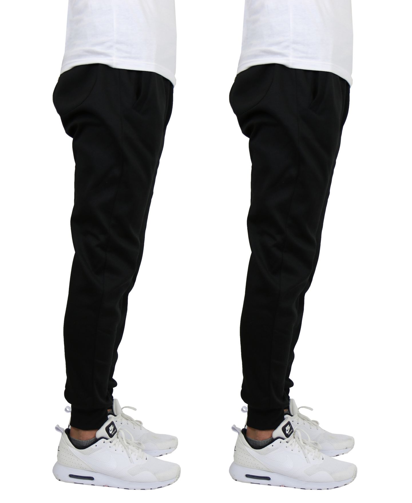Мужские брюки Blue Ice 2-Pack Fleece-Lined Jogger Sweatpants, цвет: Чёрный — фото 3