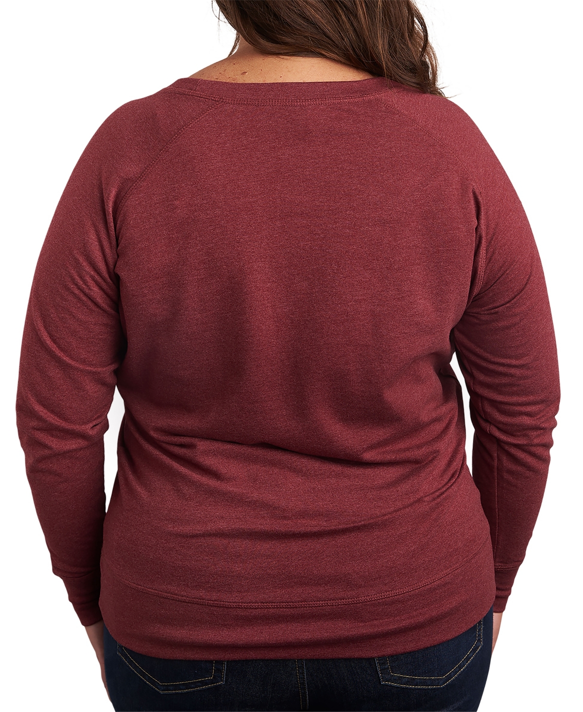 Hybrid Apparel Plus Size Spring Flowers Graphic Pullover T-shirt In Red