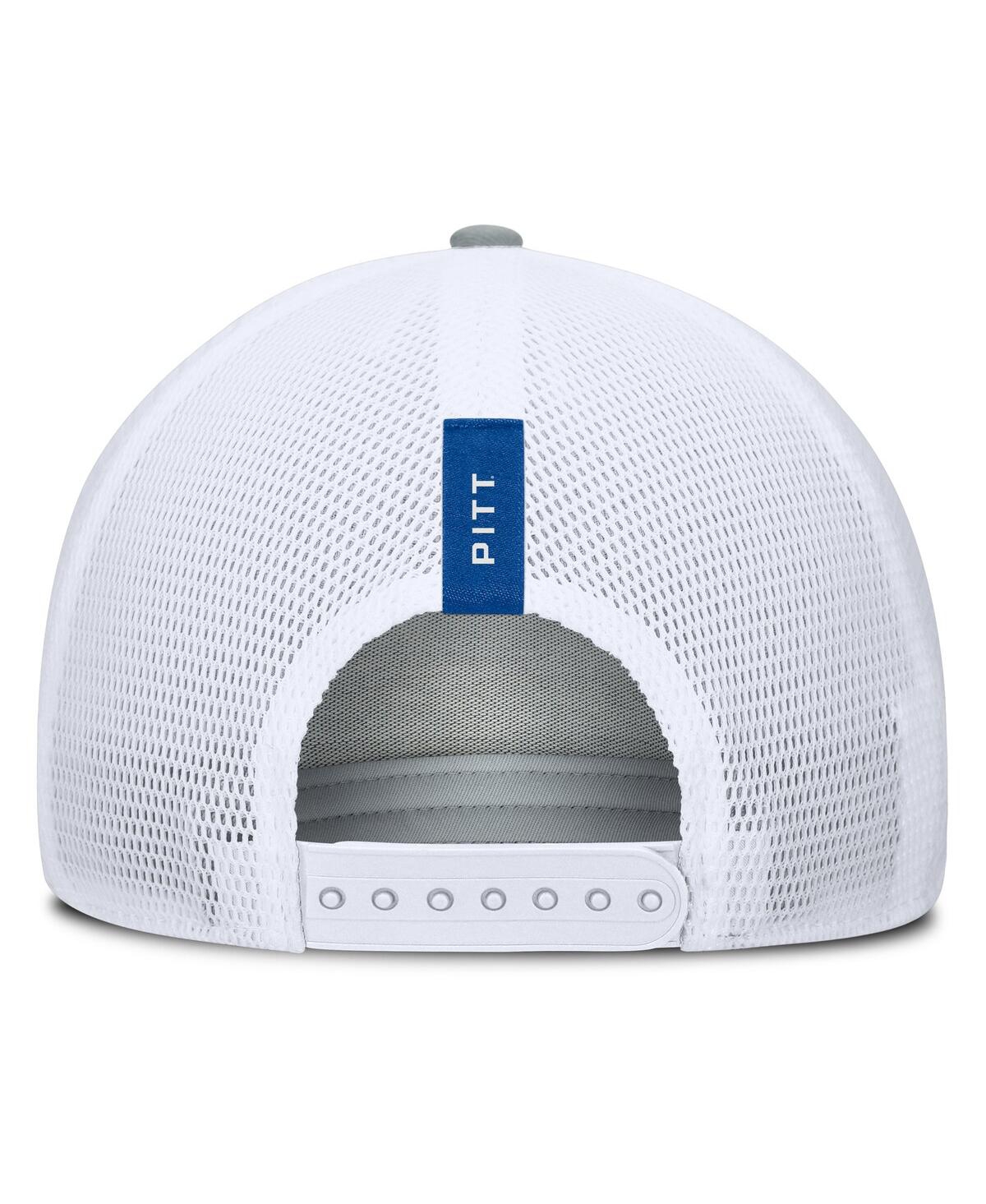 Fanatics Men's Heather Gray/royal Pitt Panthers Profile Trucker Adjustable Hat In Heather Gray,royal