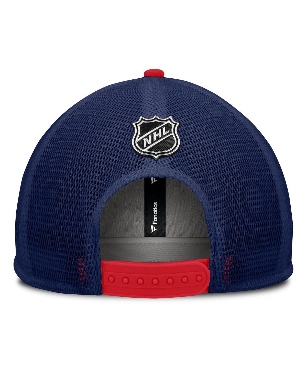 Fanatics Men's Navy/red New York Rangers Authentic Pro Hometown Rink Foam Trucker Snapback Hat
