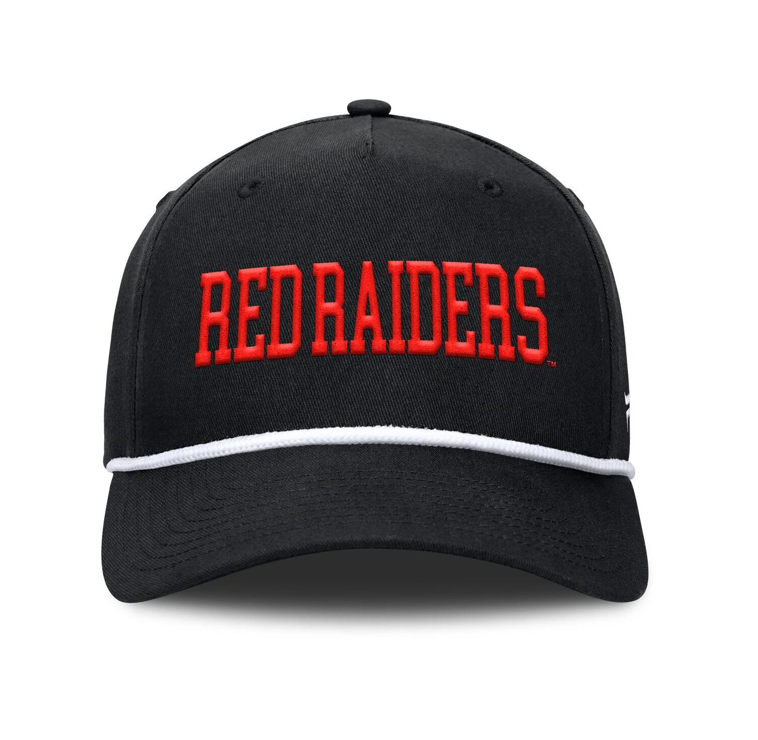Men's Black Texas Tech Red Raiders Foul Ball Rope Adjustable Hat