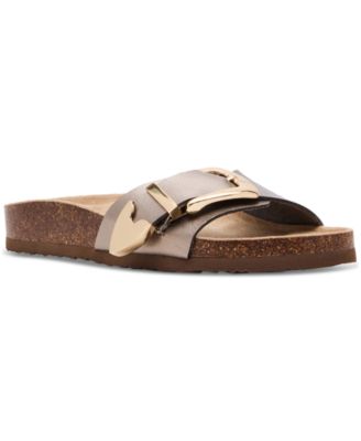Madden Girl - Brookk Buckled Footbed Slide Flat Sandals