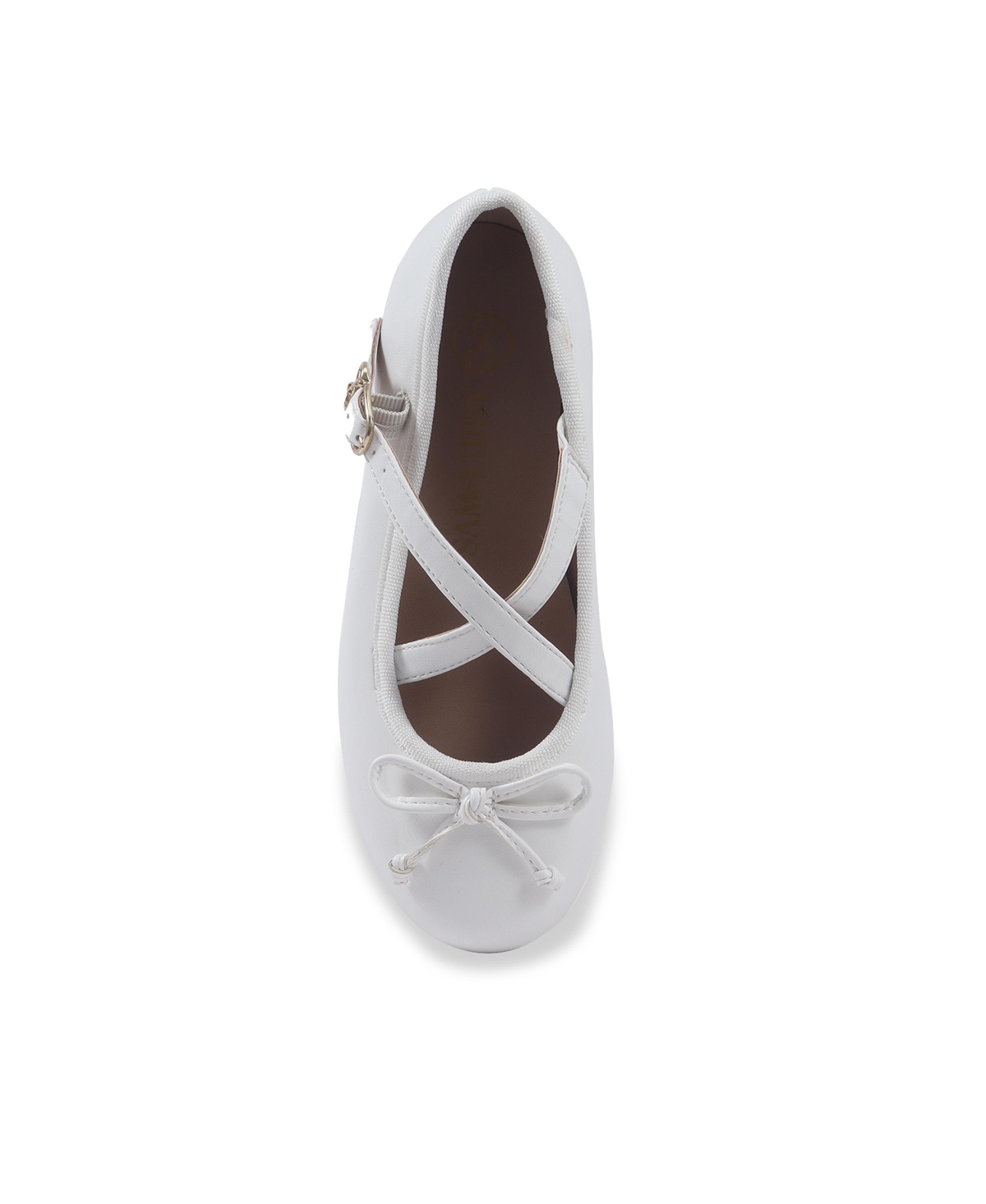 Sam & Libby Kids' Candice Crossover Flat In White