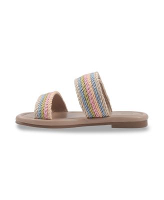 Little and Big Girls Belle Cord Slide Sandals