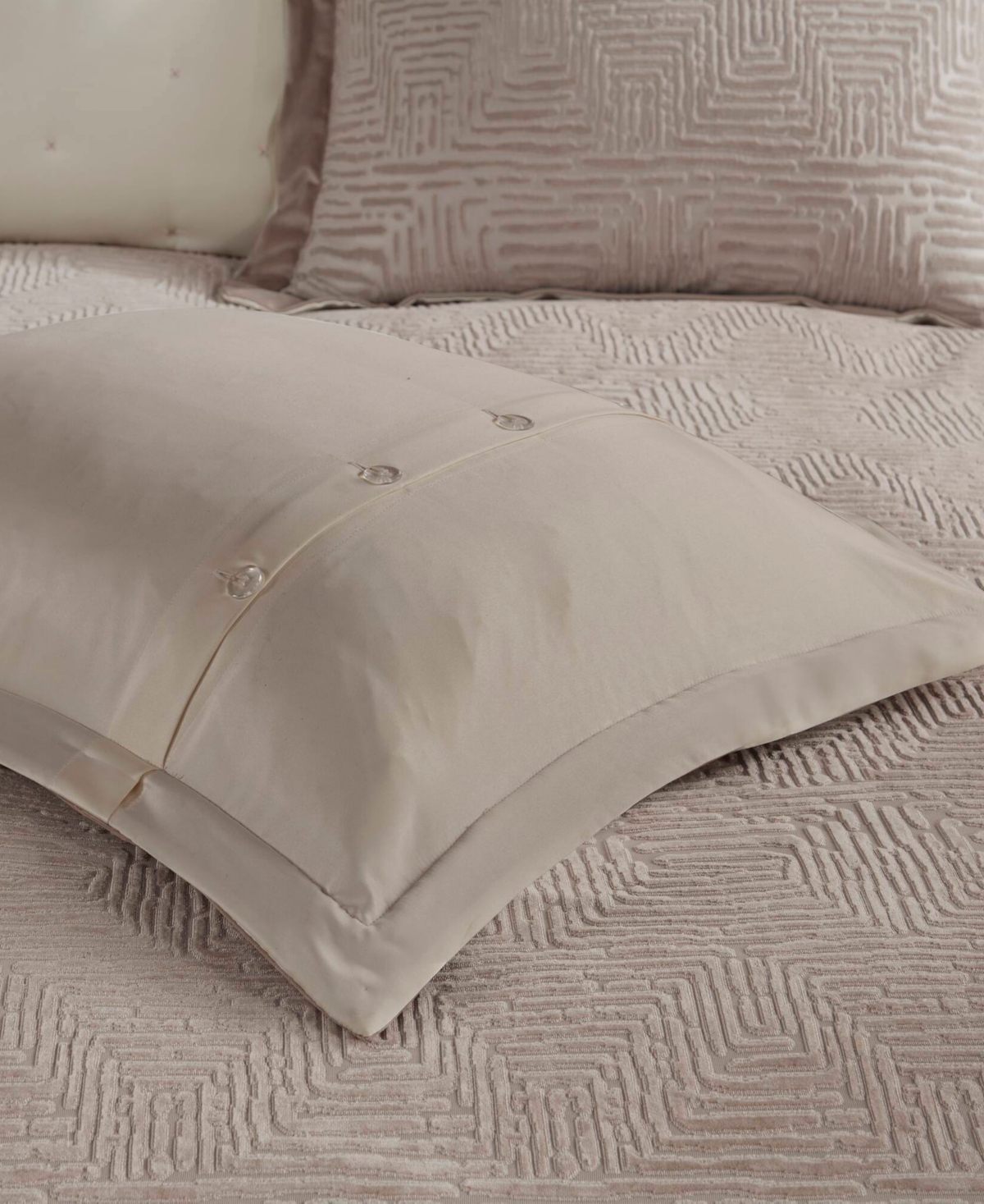 Madison Park Signature Pescal Oversized Velvet 9-pc. Comforter Set, King/california King In Sand