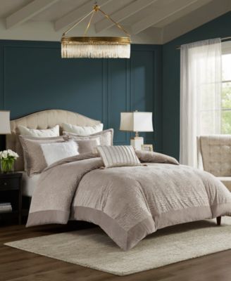 Pescal Oversized Velvet 8-Pc. Comforter Set, Full/Queen