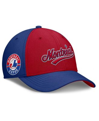 Nike - Men's  Blue/Red Montreal Expos Rise Swoosh Performance Flex Hat