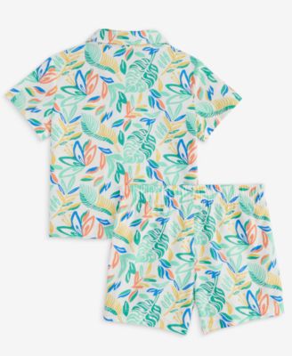 Baby Boys Tropical-Print Shirt & Shorts, 2 Piece Set, Exclusively at Macy's