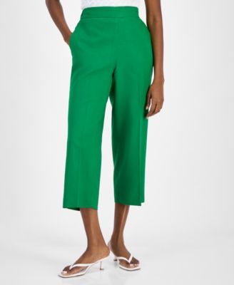 Bar III - Women's Pull-On Cropped Wide-Leg Pants