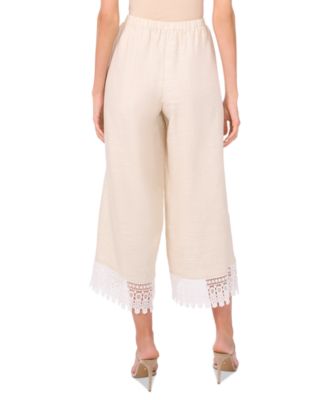 Women's The Daniella Lace-Trim Cropped Pants 