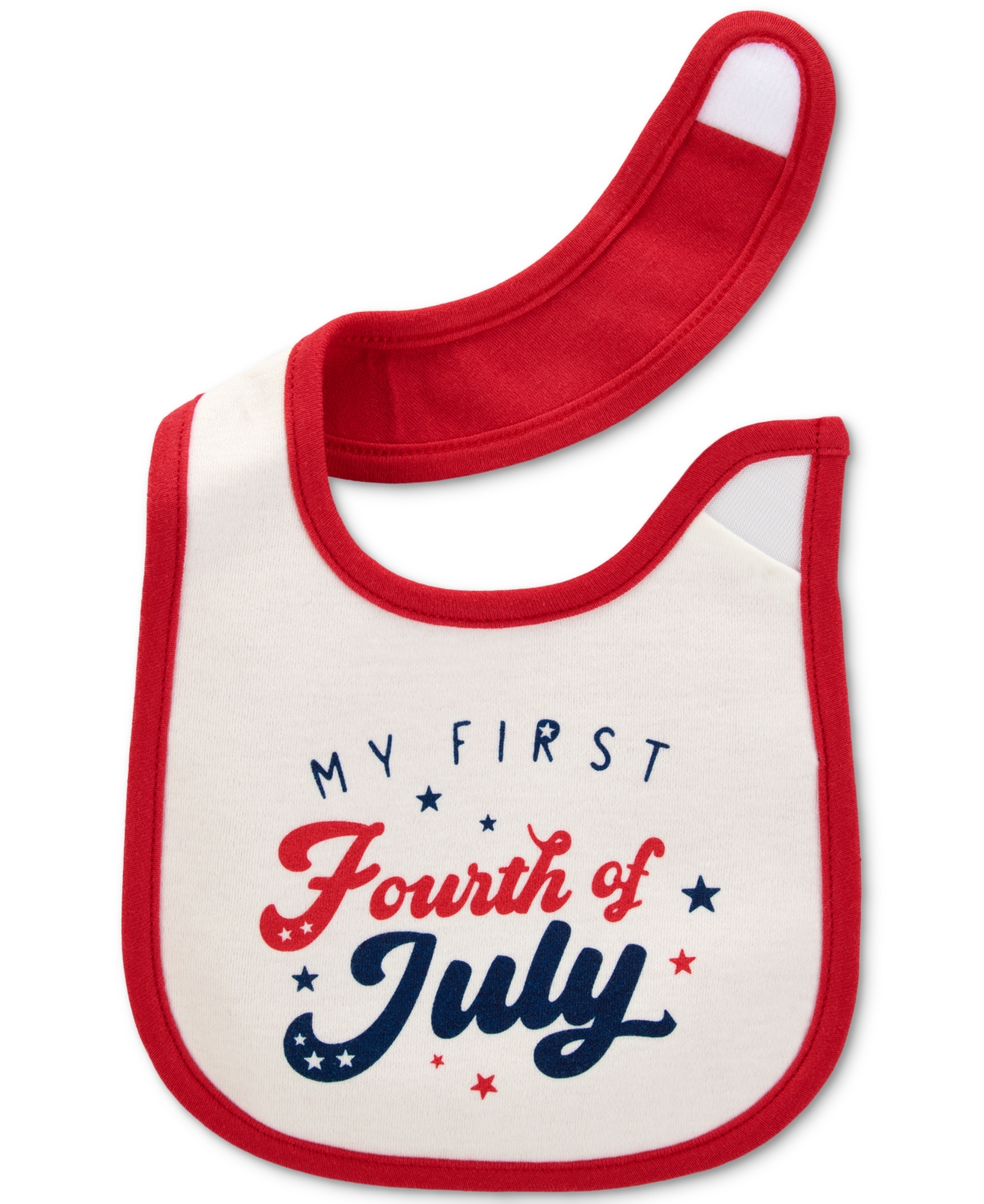 Carter's Baby My First Fourth Of July Teething Bib In Red,white,blue