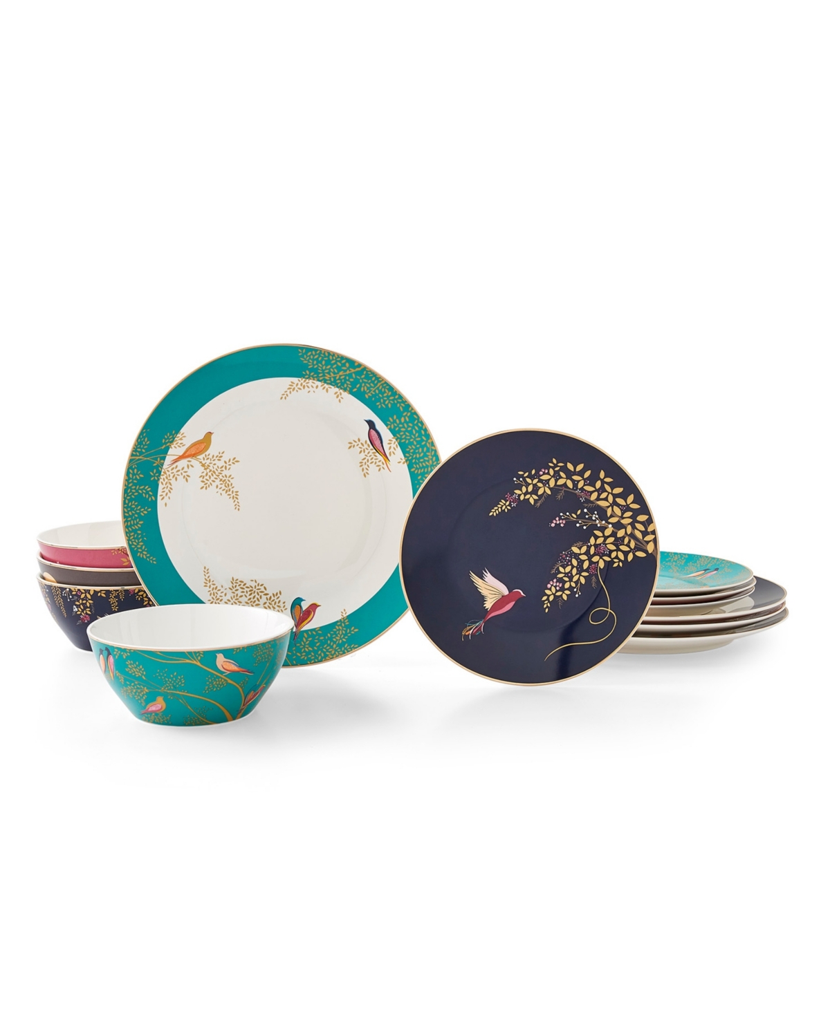 Sara Miller Chelsea 12 Pc. Dinnerware Set, Service for 4 - Assorted