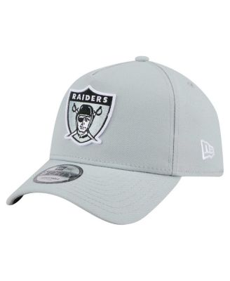 New Era - Men's  Gray Oakland Raiders Gridiron Classics A-Frame 9FORTY Adjustable Hat