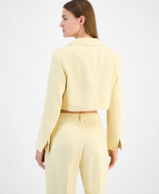 Women's Cropped One-Button Blazer
