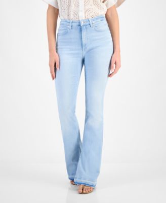 Women's Mid-Rise Slit-Flare-Leg Jeans 