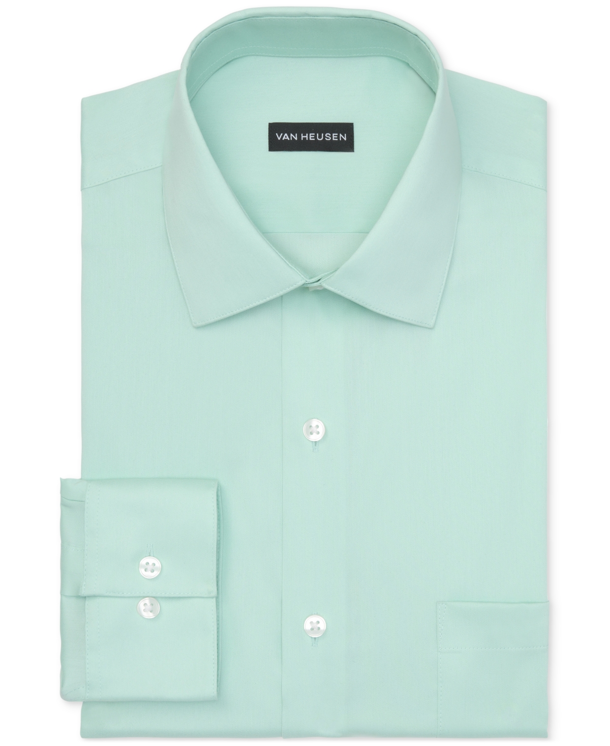 VAN HEUSEN MEN'S REGULAR FIT ULTRA WRINKLE FREE SPREAD COLLAR DRESS SHIRT 