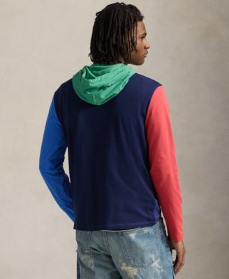Men's Color-Blocked Jersey Hooded T-Shirt