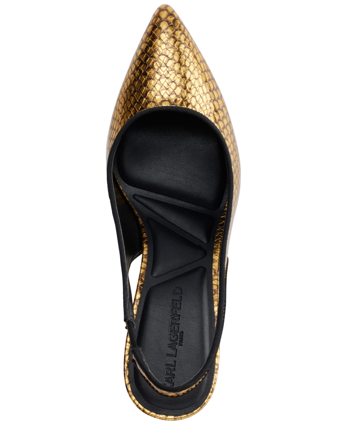 Shop Karl Lagerfeld Women's Rosalyn Slingback Pumps In Gold,black